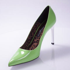 AD TRIDENT PATENT STILETTO PUMPS